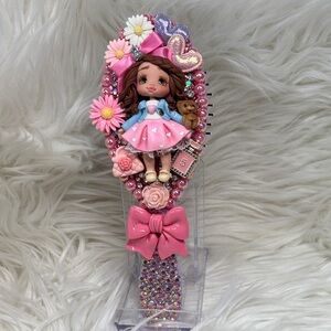 Pink coquette girl Kids Hairbrush